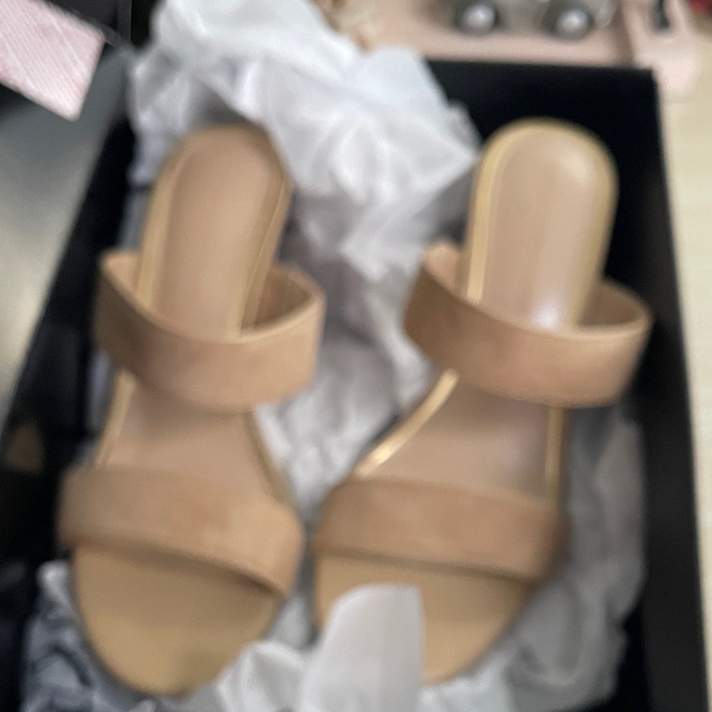 White House Black Market Tan Sandals